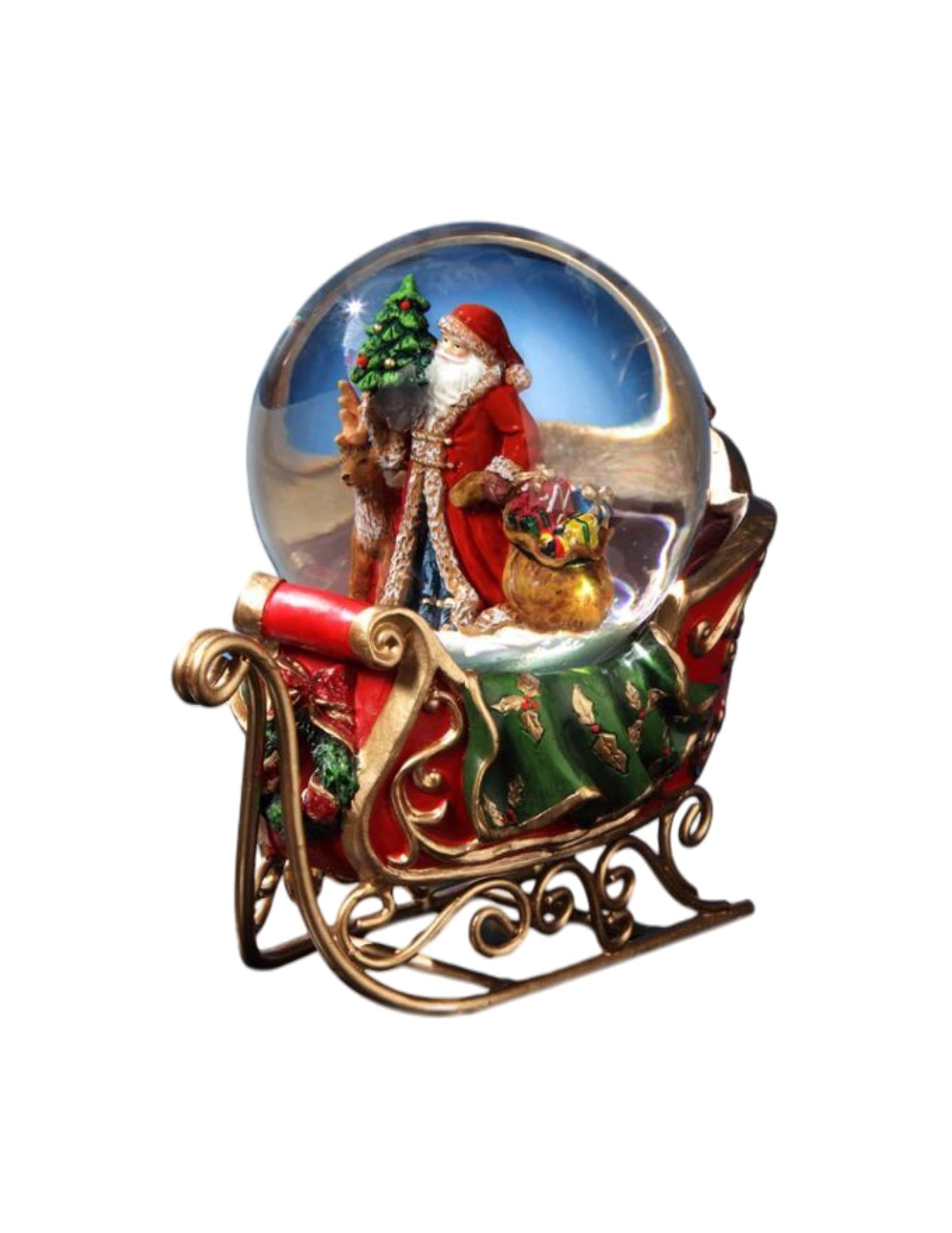 SNOW. GLOBE : SANTA'S SLEIGH