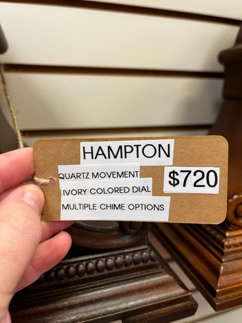 Hampton mantle clock with ivory dial