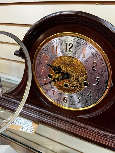 "Barrett" 8-day key wind chiming mantle clock