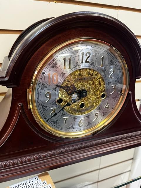 "Barrett" 8-day key wind chiming mantle clock