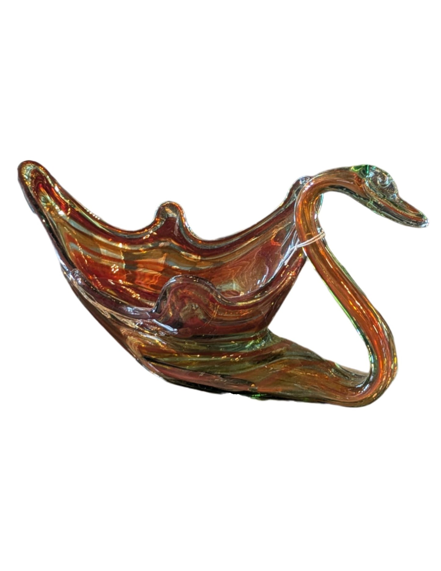 GLASS SWAN BOWL