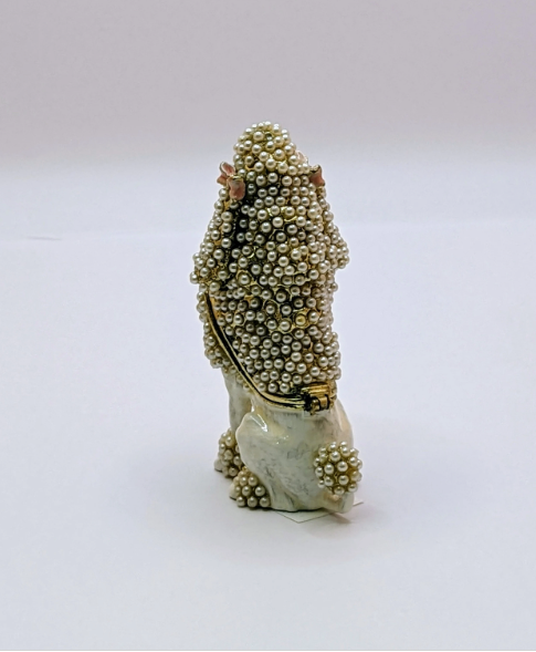 White Poodle Ring Box