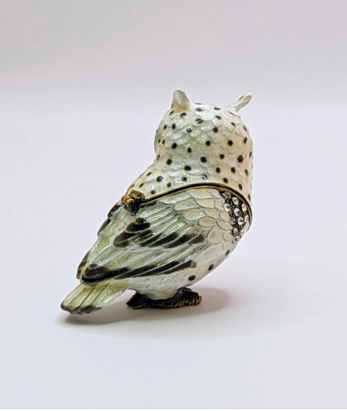 White Owl Ring Box