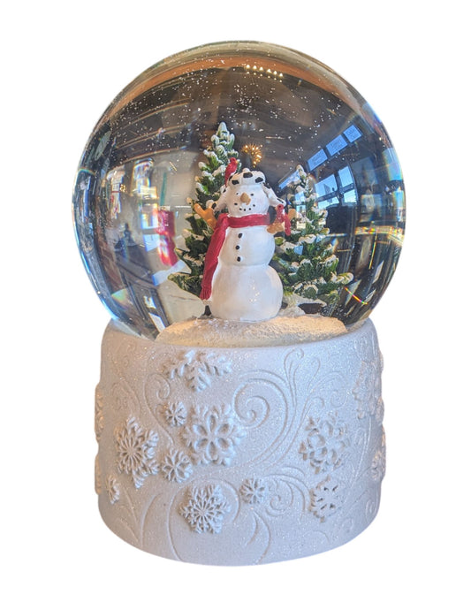 SNOWMAN IN A HAT SNOW GLOBE