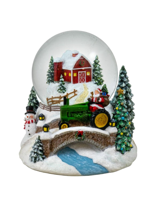SNOW GLOBE : FARM TRACTOR SCENE