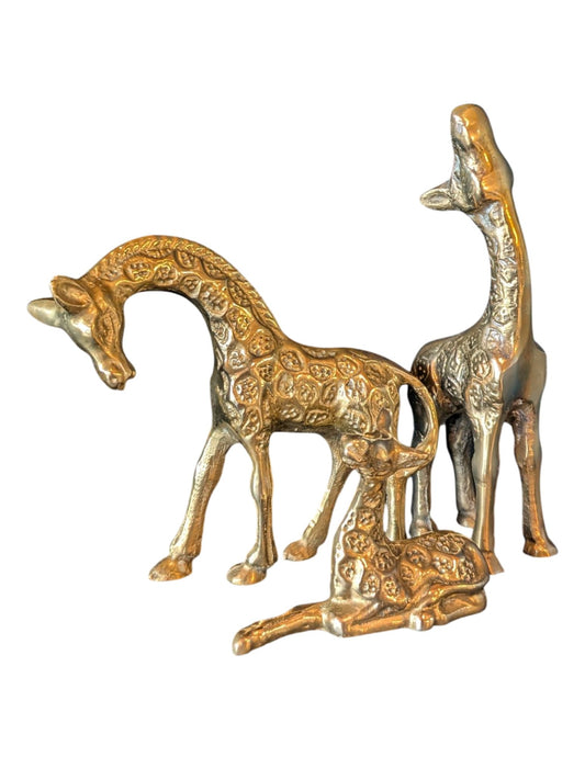 BRASS GIRAFFE FAMILY