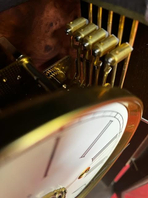 "Earnest" mechanical chiming wall clock with pendulum