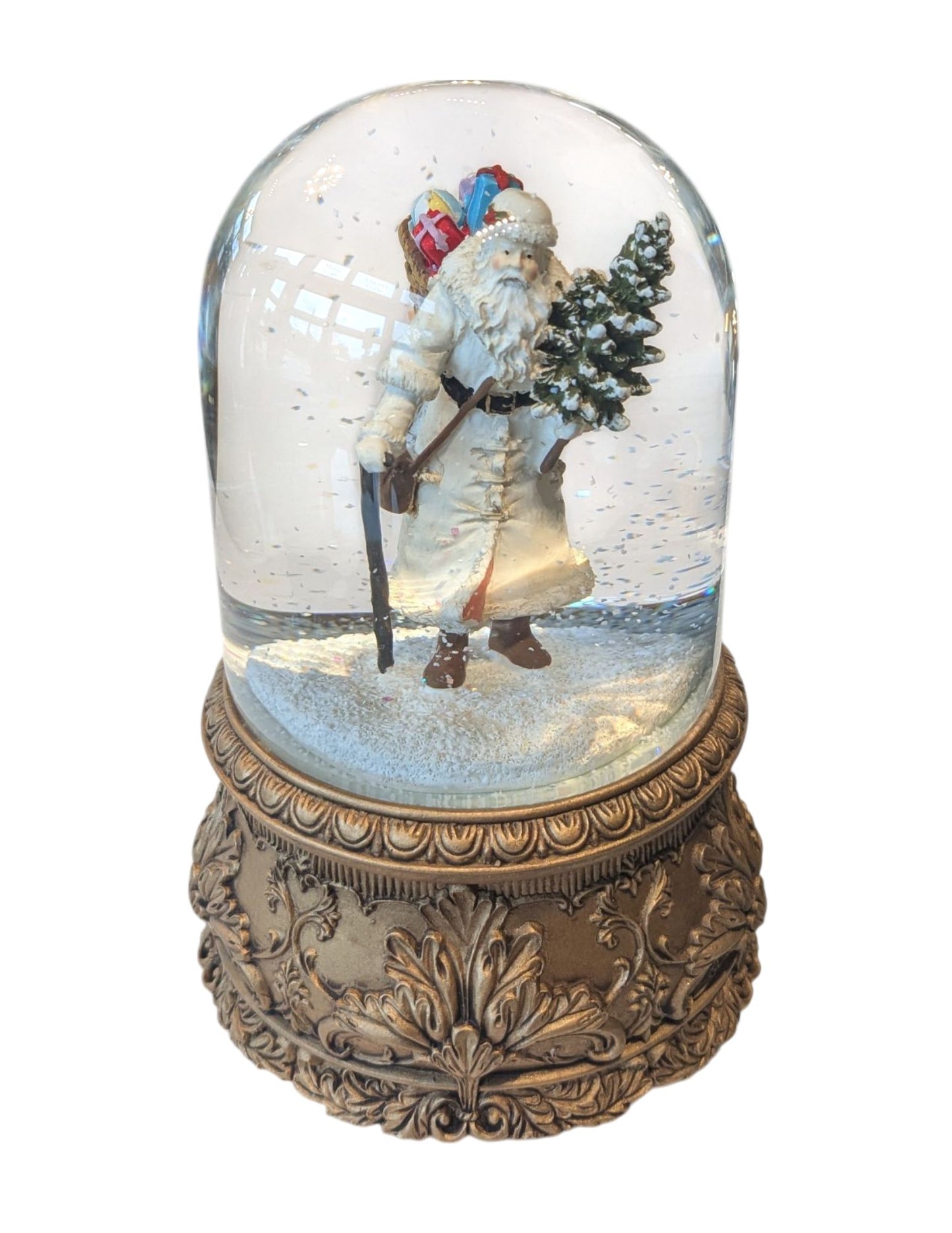 SNOW GLOBE :  TRAVELING FATHER CHRISTMAS