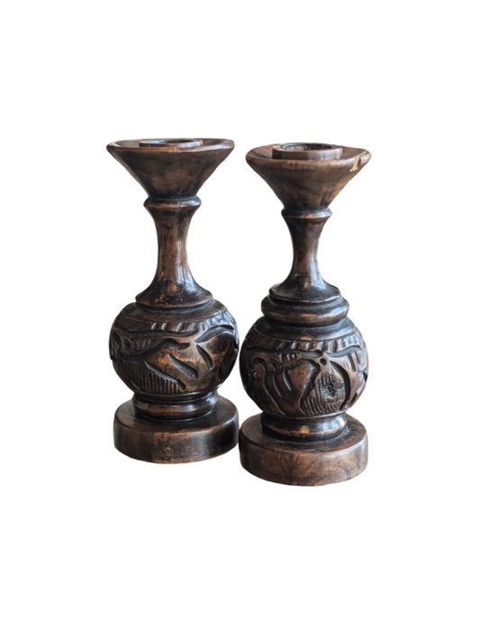 WOODEN CANDLESTICK