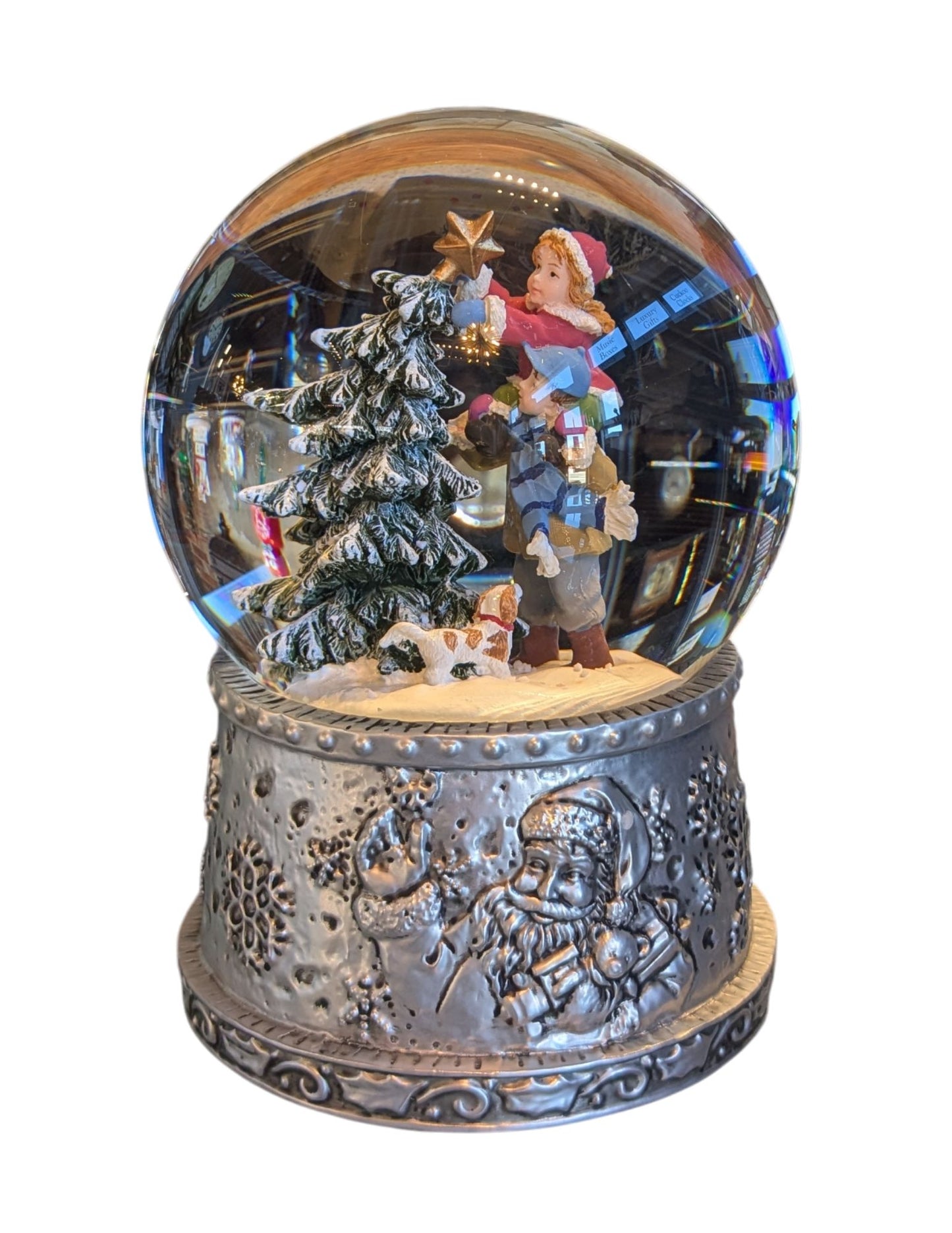 KIDS & A STAR SNOW GLOBE